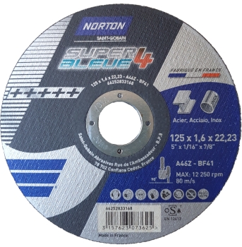 Norton Trennscheiben 125x1,6 mm Saint-Gobain SUPER BLEUE 4