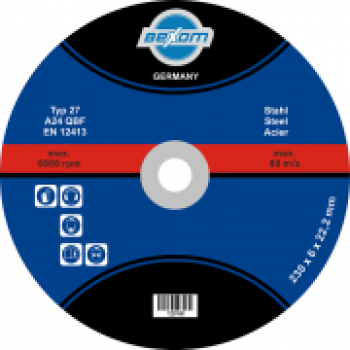 Preview: Schruppscheiben 230x6 mm für Stahl, Metall und Eisen