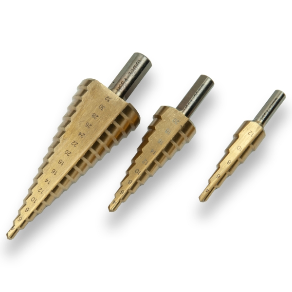 Stufenbohrer-Satz,Senker HSS TIN 4-32mm Schälbohrer