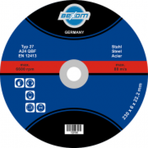 Schruppscheiben 230x6 mm für Stahl, Metall und Eisen