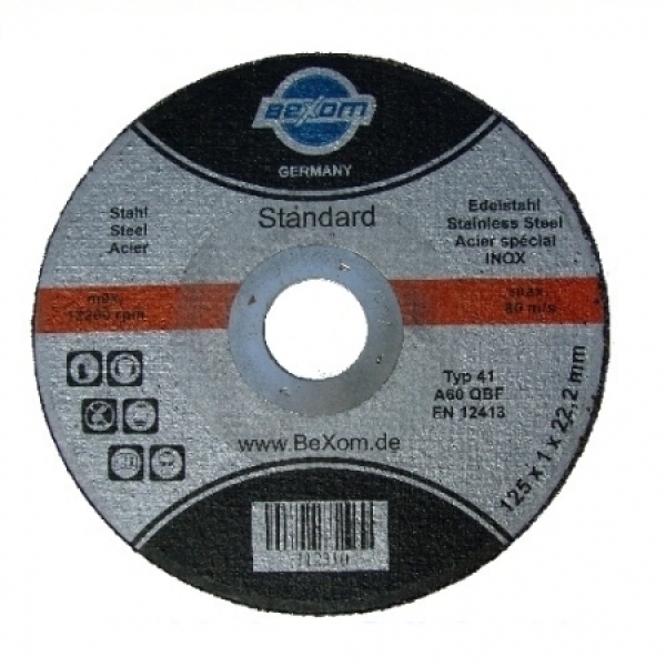 Trennscheibe 125x1mm für Stahl, Metall, Edelstahl, INOX und VA